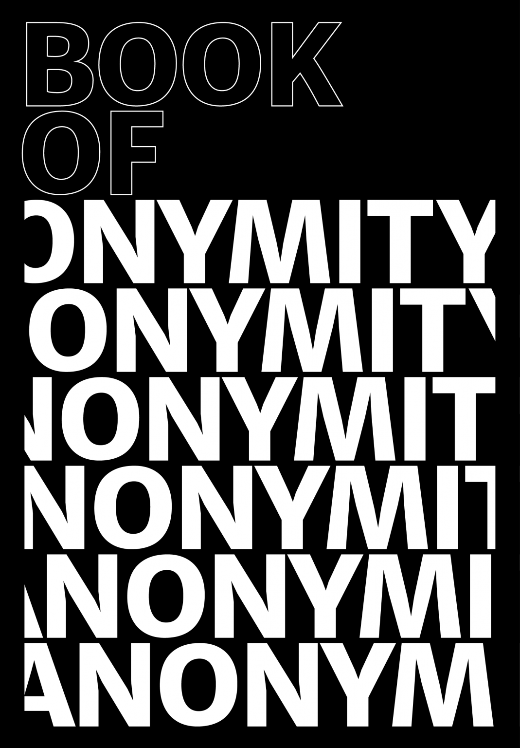 cover for Book of Anonymity