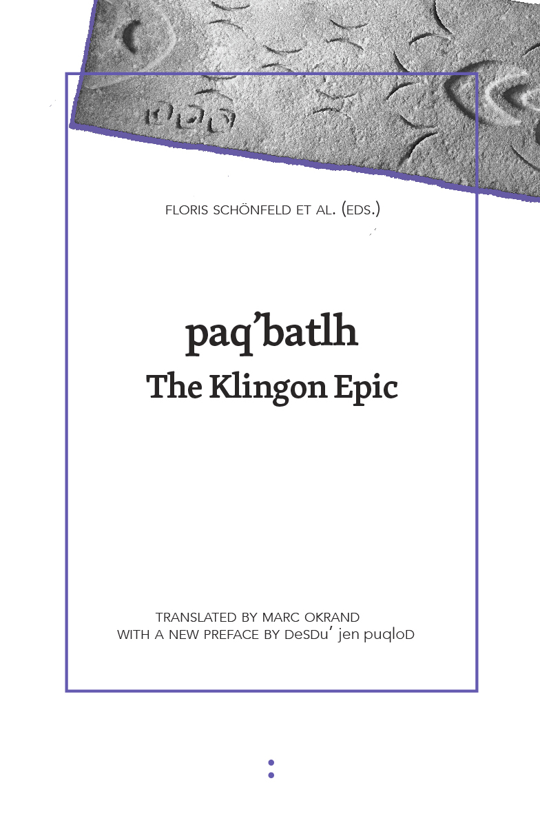 paq'batlh: The Klingon Epic (punctum books, 2022)